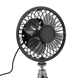 Portable Solar Fan 6W 6 Inches Solar USB Dual Powered Fan For Home Camping Outdoor Fishing With Stretchable Stand