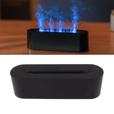 Flame Diffusers 7 Colors USB Portable Practical Simple Operation Fire Air Humidifier for Room Bedroom Office Black