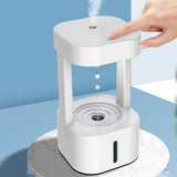 Mist Humidifiers Household Plug In Quiet 580ml Anti Gravity Water Droplets Air Humidifier for Bedroom Office Room White Light