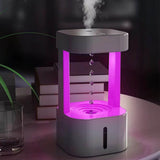 Mist Humidifiers Household Plug In Quiet 580ml Anti Gravity Water Droplets Air Humidifier for Bedroom Office Room Seven Colored Light