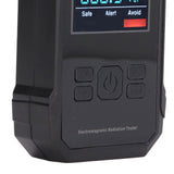 Radiation Detector Black Digital EMF Meter LED Display Handheld RF Electric Field Magnetic Field Level Alert Geiger Counter