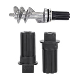 2 PCS Meat Grinder Screw Coupling Black Plastic Quick Installation Meat Grinder Screw Coupling Sleeve for Kenwood