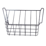 2 Pcs Freezer Wire Storage Basket PE Coated Hanging Rack Organizer Bin Black for Refrigerator Shelves L 39cm X W 20cm X H 20cm In Australia - Darrahopens
