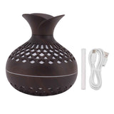 2.5W Scent Diffuser 300ml USB Powered Silent Operation Flower Vase Shape Aroma Humidifier for Offices Bedrooms Dark Brown In Australia - Darrahopens