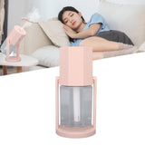 USB Desktop Humidifier Multifunctional Quiet Colorful Ambient Light Portable Small Humidifier for Car Home Bedroom Office Pink