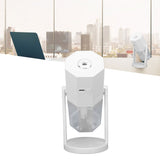 USB Desktop Humidifier Multifunctional Quiet Colorful Ambient Light Portable Small Humidifier for Car Home Bedroom Office White