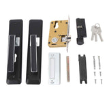 Privacy Bathroom Lever Lock Set Low Noise Door Lever Lockset Bedroom Door Handle Security Door Lever with Lock Black In Australia - Darrahopens