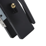 Bedroom Lock Set Household Interior Room Bathroom Silent Aluminium Alloy with Solid Wood Handle Black