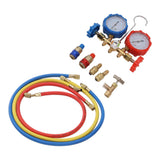 Air Conditioning Pressure Gauge R410 22 134A 3 Way AC Diagnostic Manifold Gauge Tube Set for Freon Charging
