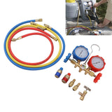 Air Conditioning Pressure Gauge R410 22 134A 3 Way AC Diagnostic Manifold Gauge Tube Set for Freon Charging