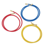 3pcs 90cm Refrigerant Charging Hose Air Conditioner Charging Hose 1/4in Fits for R12 R22 R502 Refrigerants Blue Red Yellow