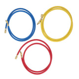 3pcs 90cm Refrigerant Charging Hose Air Conditioner Charging Hose 1/4in Fits for R12 R22 R502 Refrigerants Blue Red Yellow