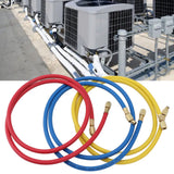 3pcs 90cm Refrigerant Charging Hose Air Conditioner Charging Hose 1/4in Fits for R12 R22 R502 Refrigerants Blue Red Yellow
