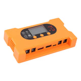 Solar Charge Controller 12V 24V Dual USB Type C Fast Charging Solar Panel Battery Regulator with LCD Display 30A