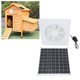 Solar Panel Powered Fan Maintain Air Circulation 6 Blades 15W Solar Panel Exhaust Fan for Chicken Coops Greenhouses 8 in