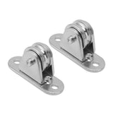 Small Pulley Block Stainless Steel Silent Pulley Roller Wall Mounted Fixed Pulley for DIY Equipment Wire Rope Rail Sliding Gate 2PCS In Australia - Darrahopens