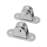 Small Pulley Block Stainless Steel Silent Pulley Roller Wall Mounted Fixed Pulley for DIY Equipment Wire Rope Rail Sliding Gate 2PCS In Australia - Darrahopens