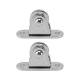 Small Pulley Block Stainless Steel Silent Pulley Roller Wall Mounted Fixed Pulley for DIY Equipment Wire Rope Rail Sliding Gate 2PCS