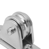 Small Pulley Block Stainless Steel Silent Pulley Roller Wall Mounted Fixed Pulley for DIY Equipment Wire Rope Rail Sliding Gate 4PCS
