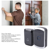 Wireless Doorbell Stable Signal Direct Current ABS Easy To Install Battery Powered Doorbell for Room