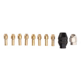 Drill Chuck Collet Set for Replacement 4485 Brass Quick Change Rotary Drill Nut Tool Set With 2 Nut 8 Brass Collet In Australia - Darrahopens