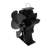 Heat Powered Stove Fan 6 Blade Aluminum Alloy Low Noise Wood Stove Fireplace Fan for Home Log Burning Stove Black In Australia - Darrahopens