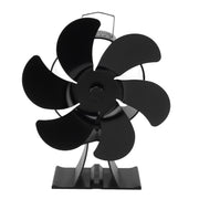Black 6 Blade Heat Powered Stove Fan Thermodynamically Driven Fireplace Fan for Heat Dissipation In Australia - Darrahopens