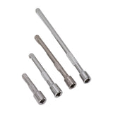 4pc 1/4in Drive Socket Extension Bar Set Long Shaft 50mm 75mm 100mm 150mm Ratchet Improved In Australia - Darrahopens