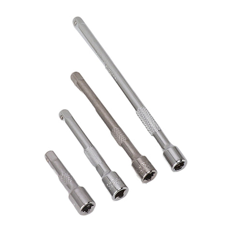 4pc 1/4in Drive Socket Extension Bar Set Long Shaft 50mm 75mm 100mm 150mm Ratchet Improved In Australia - Darrahopens