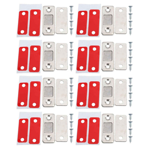 8 Pack Magnetic Door Catch Ultra Thin Door Latch Adhesive Stainless Steel 2 Way Installation Cabinet Closer for Kitchen In Australia - Darrahopens