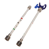 2PCS Spray Extension Rod G7/8 14 Stainless Steel Sprayer Tip Extension Pole Replacement for Home Silver