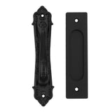 Sliding Barn Door Handle Aluminum Alloy Black Punch Free Double Sided Door Pull Handles for Gate Cabinet