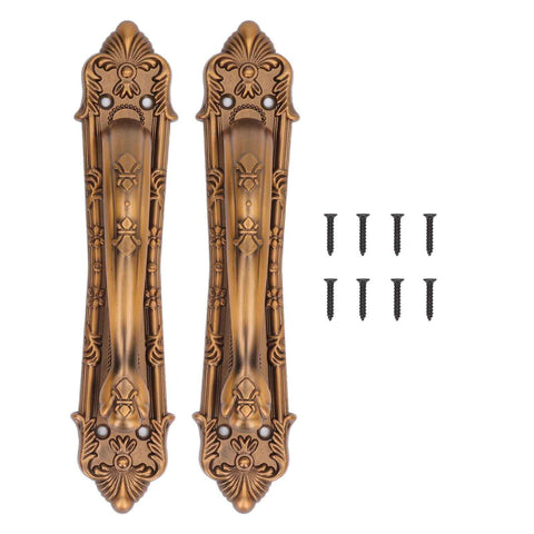 2 Set Sliding Barn Door Handles and Pulls Aluminum Alloy Bronze Pull Handle for Sliding Doors Gates with Screws In Australia - Darrahopens