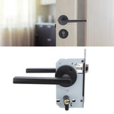 House Door Handle Lock Aluminum Black Antioxidant Coating Shock Resistance Door Lever for Bedroom Home Room