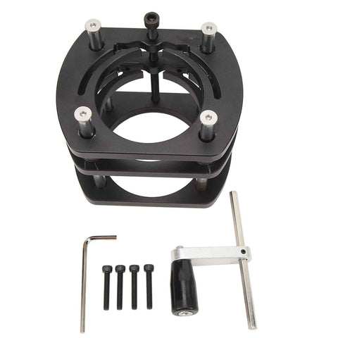Trimming Machine Router Lift Table Base Aluminum Alloy Router Lift System with 4 Jaw Clamping Black In Australia - Darrahopens
