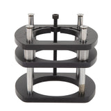 Trimming Machine Router Lift Table Base Aluminum Alloy Router Lift System with 4 Jaw Clamping Black