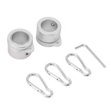 2 Pcs G3/4 Flag Pole Rings Aluminium Alloy 360° Rotating Anti Wrap Spinning Flagpole Mounting Clip Kit Silver In Australia - Darrahopens