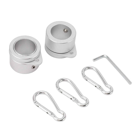 2 Pcs G3/4 Flag Pole Rings Aluminium Alloy 360° Rotating Anti Wrap Spinning Flagpole Mounting Clip Kit Silver In Australia - Darrahopens