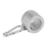 2 Pcs G3/4 Flag Pole Rings Aluminium Alloy 360° Rotating Anti Wrap Spinning Flagpole Mounting Clip Kit Silver