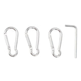 2 Pcs G3/4 Flag Pole Rings Aluminium Alloy 360° Rotating Anti Wrap Spinning Flagpole Mounting Clip Kit Silver