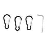 2 Pcs G3/4 Flag Pole Rings Aluminium Alloy 360° Rotating Anti Wrap Spinning Flagpole Mounting Clip Kit Black