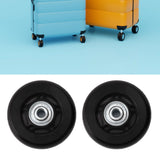 2pcs Luggage Suitcase Replacement Wheels Noiseless Rubber Swivel Caster Wheels Bearings Repair Kits 76x24mm / 3.0x0.9in