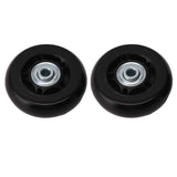 2pcs Luggage Suitcase Replacement Wheels Noiseless Rubber Swivel Caster Wheels Bearings Repair Kits 80x24mm / 3.1x0.9in