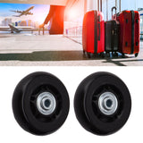2pcs Luggage Suitcase Replacement Wheels Noiseless Rubber Swivel Caster Wheels Bearings Repair Kits 80x24mm / 3.1x0.9in