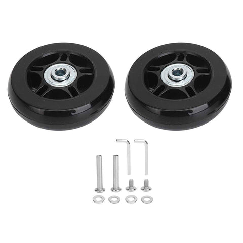 2Pcs Luggage Suitcase Replacement Wheels Universal Rubber Swivel Caster Wheels Bearings Repair Kits with Installation Tool 70x19cm / 27.6x7.5in In Australia - Darrahopens