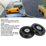 2Pcs Luggage Suitcase Replacement Wheels Universal Rubber Swivel Caster Wheels Bearings Repair Kits with Installation Tool 70x19cm / 27.6x7.5in