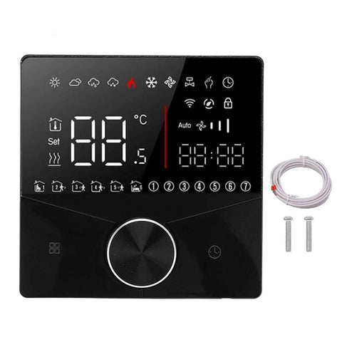 Smart Digital Thermostat LCD Color Display Precise Control Intelligent Temperature Controller Black In Australia - Darrahopens