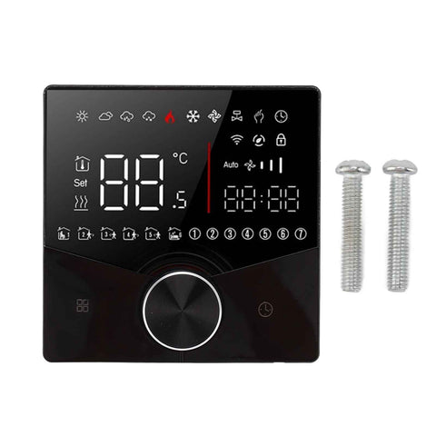 Smart Thermostat Knob Design LCD Color Display Panel Digital Thermostat for Sauna Room Underfloor Heating System Black In Australia - Darrahopens