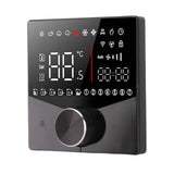Smart Thermostat Knob Design LCD Color Display Panel Digital Thermostat for Sauna Room Underfloor Heating System Black In Australia - Darrahopens