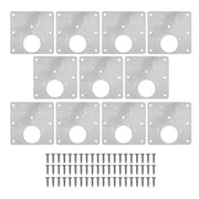 10 PCS Cabinet Hinges Repair Plate with Fixing Screws Thicken Stainless Steel Cupboard Door Hinge Repair Plate Kit for Home In Australia - Darrahopens